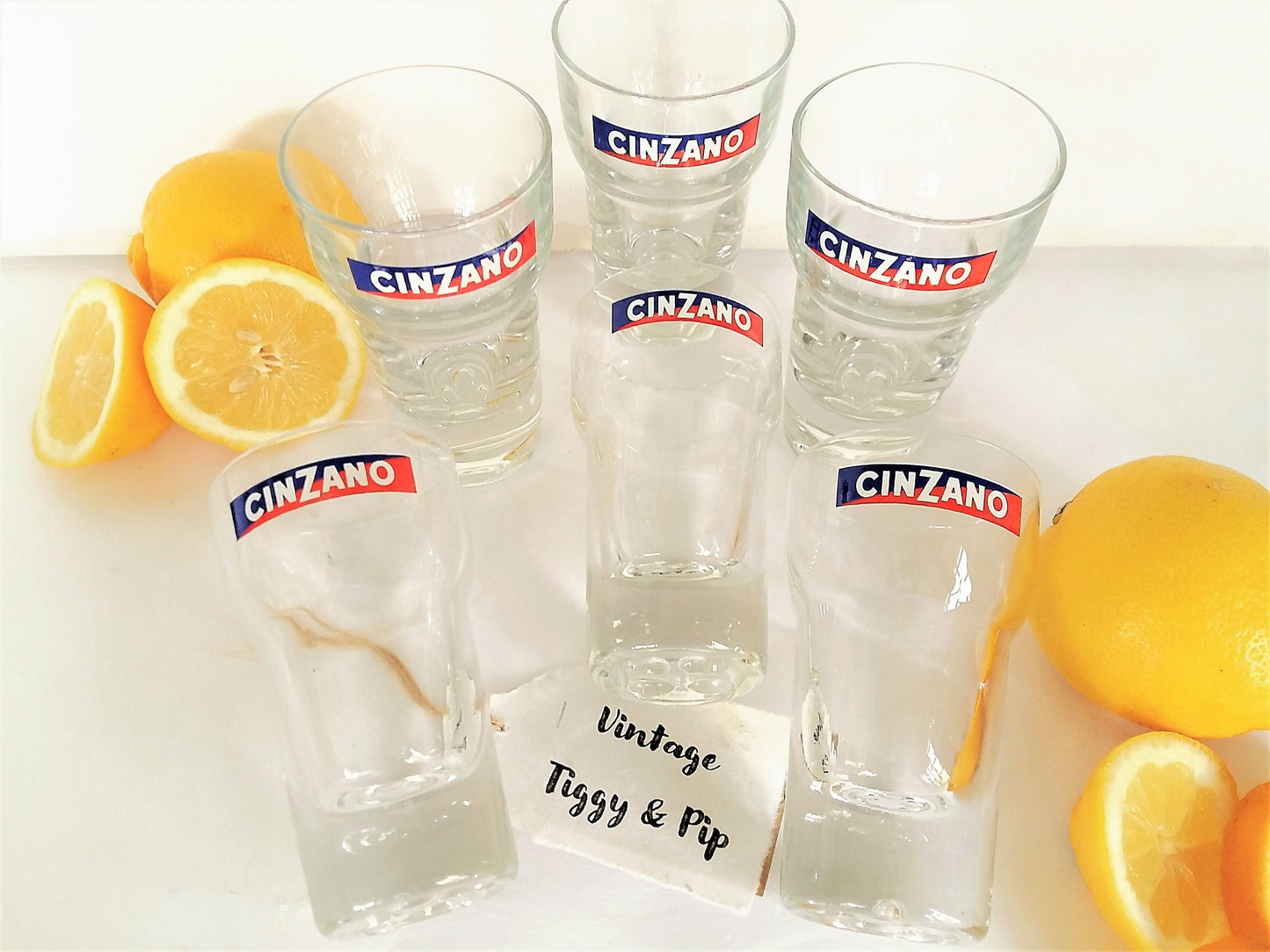 SIX Vintage CINZANO Glasses. from Tiggy and Pip - €99.00! Shop now at Tiggy and Pip