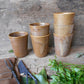 Set of Six Digoin Stoneware Tumblers. Medieval Re-enactment Cups. from Tiggy & Pip - €72.00! Shop now at Tiggy and Pip