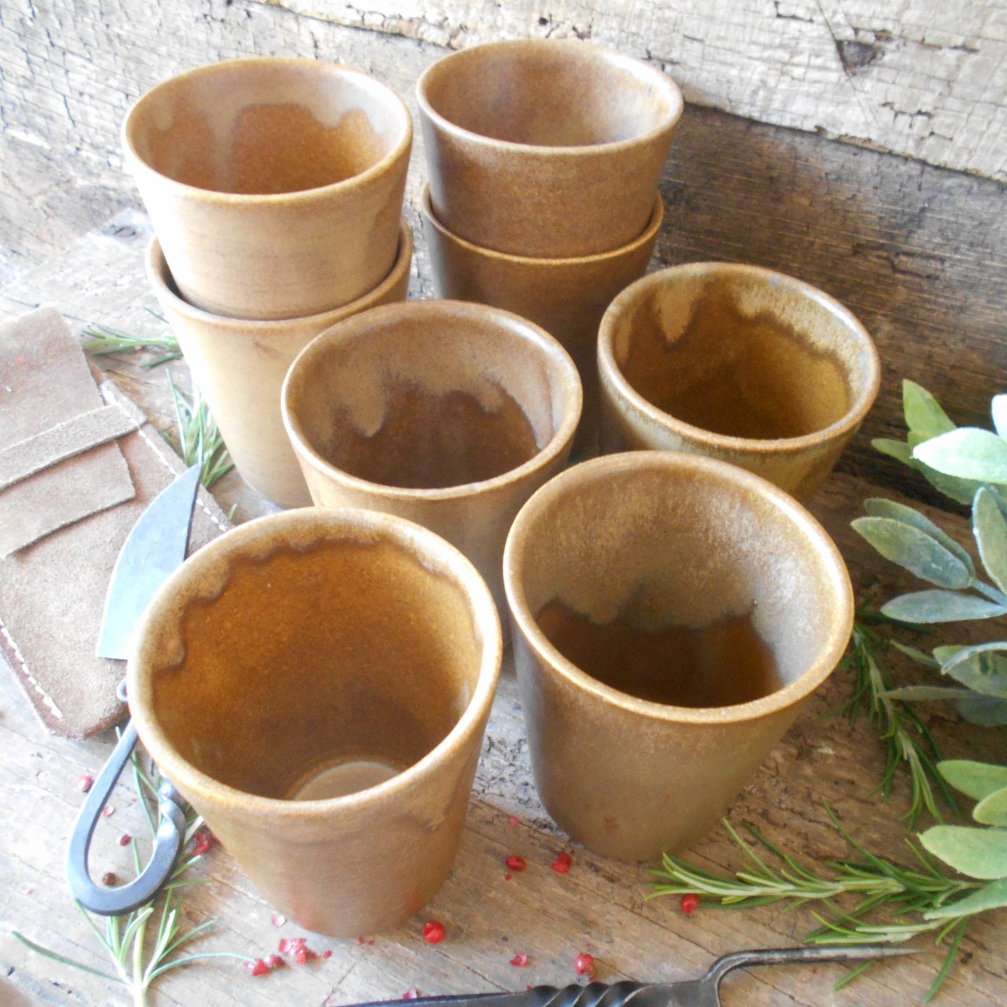 8 Stoneware Mugs for Medieval Re-enactments from Tiggy & Pip - Just €112! Shop now at Tiggy and Pip