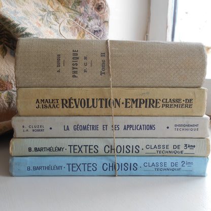 Antique Stack of French School Books. from Tiggy & Pip - Just €120! Shop now at Tiggy and Pip