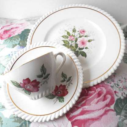 Lunéville Faience Tea Cup Trio. Mismatched Tea Cup, Saucer & Plate Set. from Tiggy & Pip - Just €49! Shop now at Tiggy and Pip