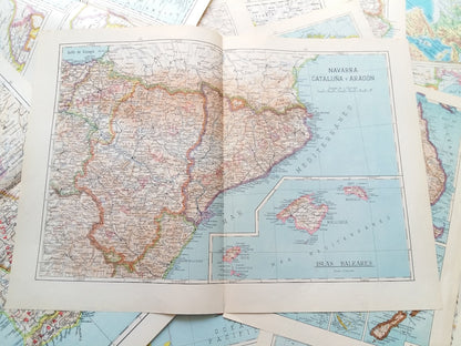 50+ Map Paper Pack. Huge/Large Map Sheets. Spanish Maps from the 1960s. from Tiggy & Pip - Just €70! Shop now at Tiggy and Pip